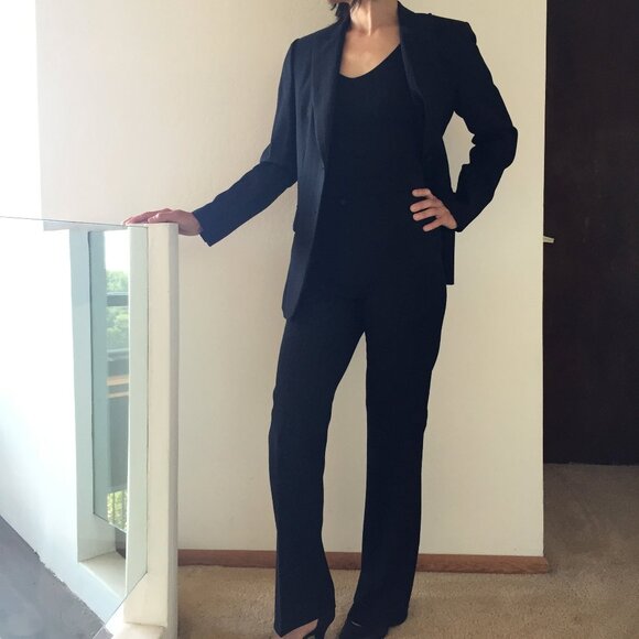 Vintage Winston Bespoke Pinstripe Single Breasted Blazer and Pant Suit - Picture 1 of 5